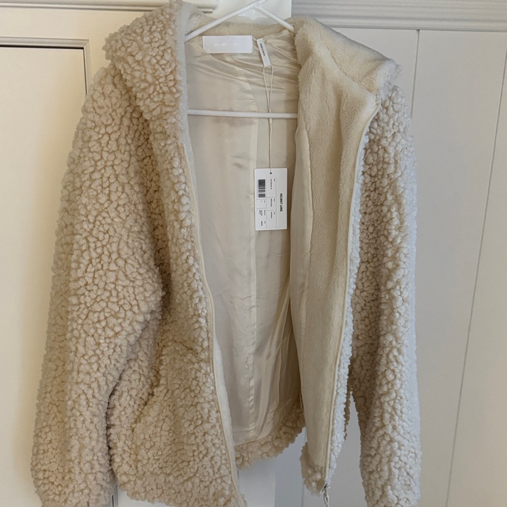 Helmut Lang Cream Teddy Jacket